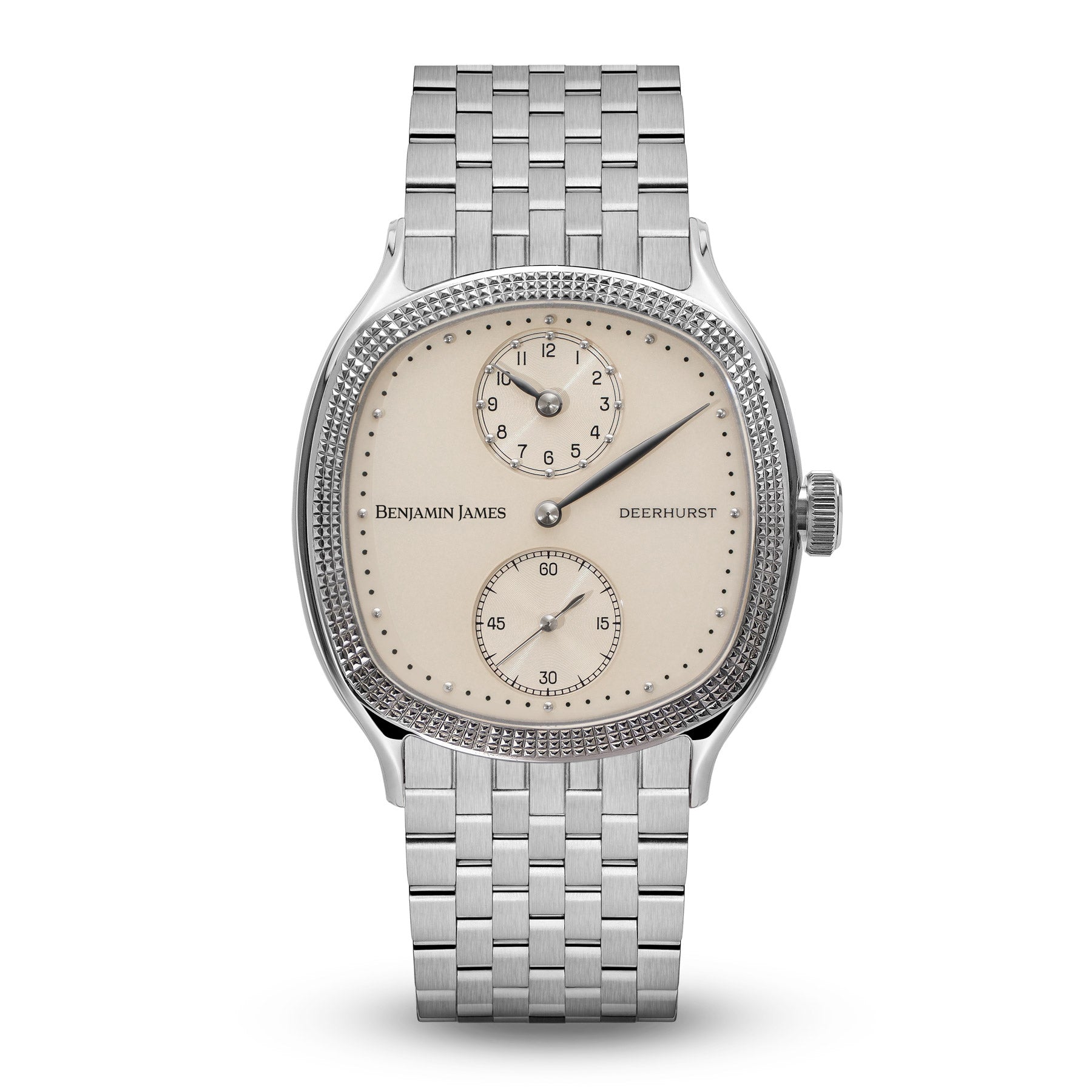 Deerhurst Regulator Old English White | 36mm Hand-Wound Dress Watch