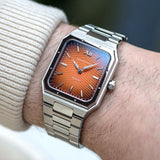 April Pre-Order | Orange Sunrise - Scarifour Rectangular Sports/Dress Watch